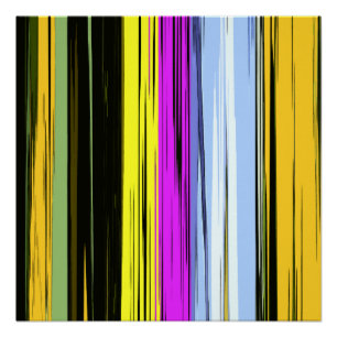 Gelbgrün Lila schwarze Streifen Poster