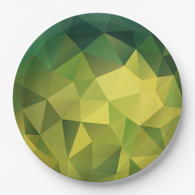 Gelbgrün Pappteller (Vorderseite)