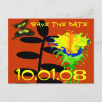 Gelbgrün, rot, Save the Date