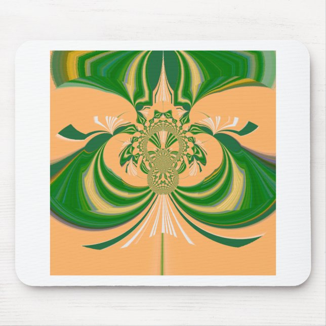 Gelbgrüne Gestaltung. Mousepad (Vorne)