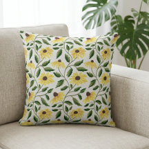 Gelbgrüne Sonnenblume Aquarell Wildblume