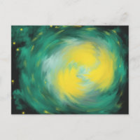 Gelbgrüner Stern Acryl Abstracte Kunstmalerei