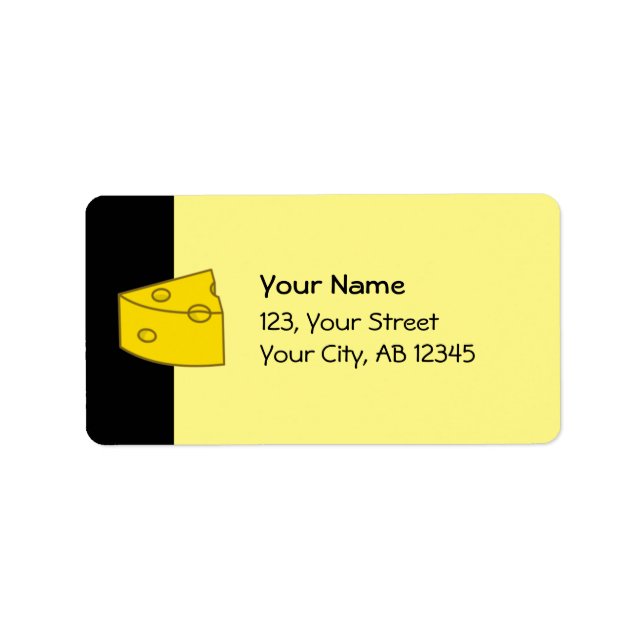 Gelbkäse Adressaufkleber (Vorne)