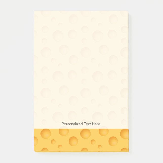 Gelbkäse-Muster Post-it Klebezettel (Vorderseite)
