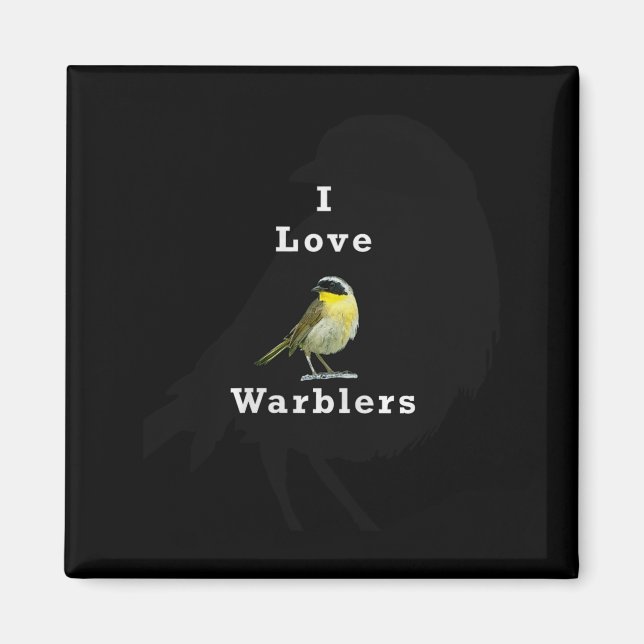 Gelbkehl-Waldsänger ”i Love Warblers” Prem Magnet (Vorne)