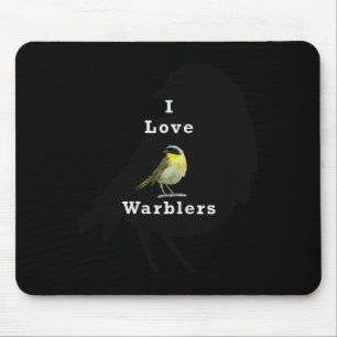 Gelbkehl-Waldsänger ”Ich liebe Waldsänger” Prem Mousepad