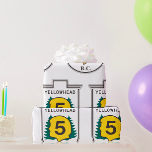 Gelbköpfiges Straßenschild Geschenkpapier