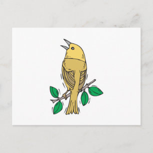 Gelbkopfvogel Postkarte
