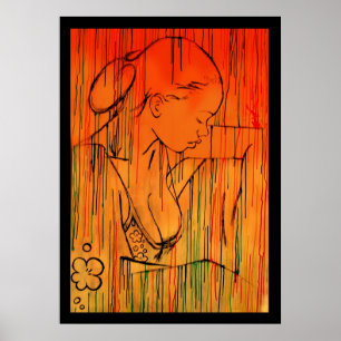 Gelbkreolischer Regen Poster