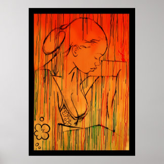 Gelbkreolischer Regen Poster