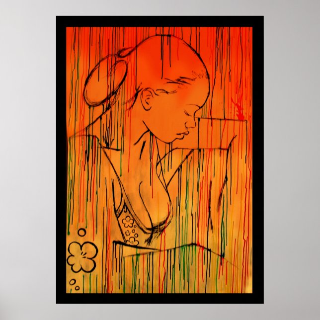 Gelbkreolischer Regen Poster (Vorne)