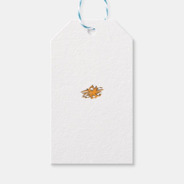 gelblich-orange, orange-gelb dekorativ geschenkanhänger (Vorderseite)