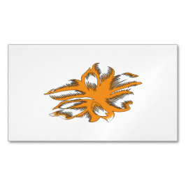gelblich-orange, orange-gelb dekorativ magnetische visitenkarte