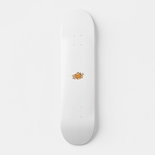 gelblich-orange, orange-gelb dekorativ skateboard (Vorne)