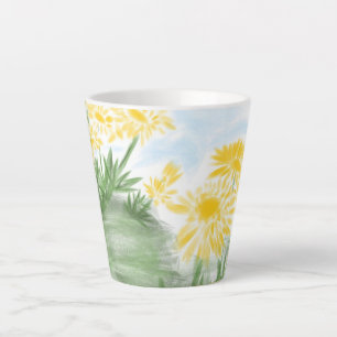 Gelbliche Blumengattierungstasse Milchtasse