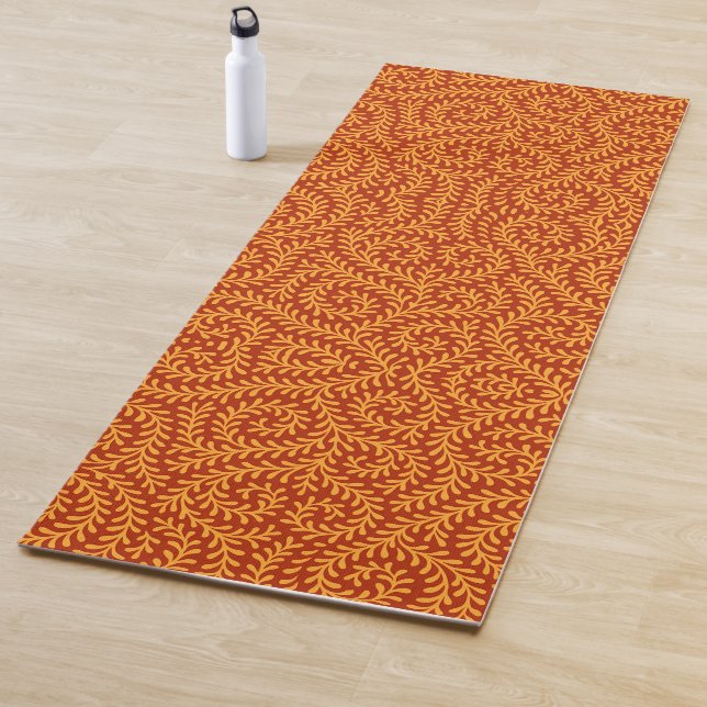 Gelbliches Blattrebenmuster  Yogamatte (Beispiel)
