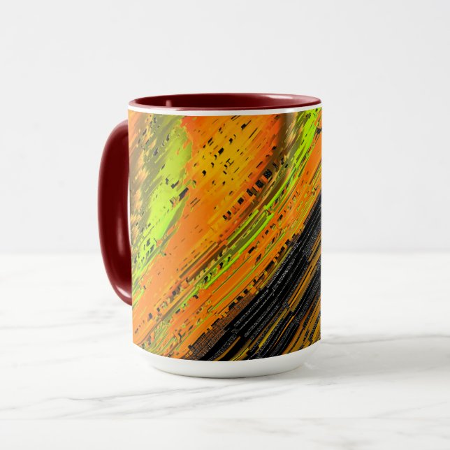 Gelbliches kleines Mosaik und verdreht Tasse (Vorderseite Links)