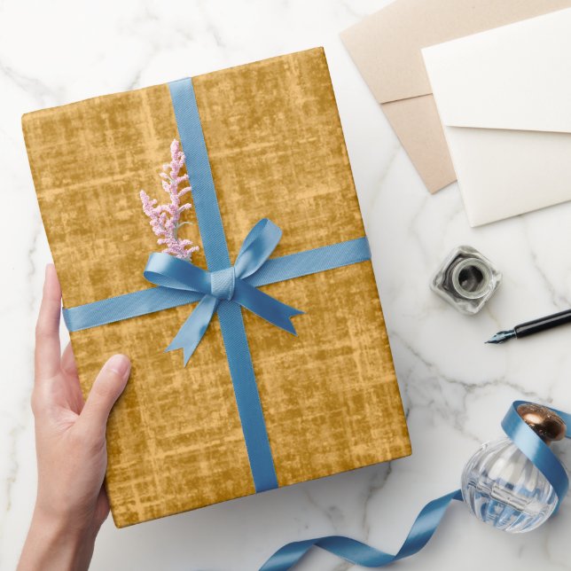 Gelbliches Leinen Geschenkpapier (Schenken)
