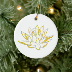 Gelblotus-Blume Wohngestaltung hängend Anhänger Keramik Ornament