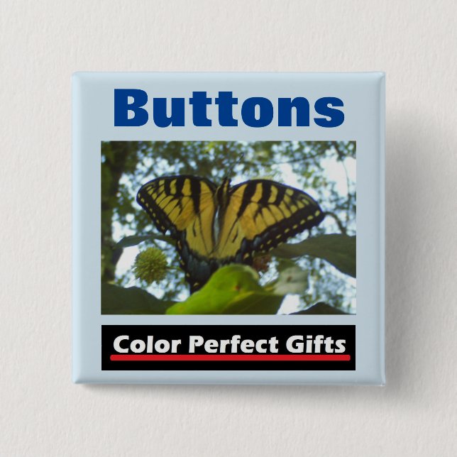 Gelbmonarch Button (Vorderseite)