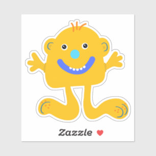 Gelbmonster Whimsisica 4 x 4 Aufkleber