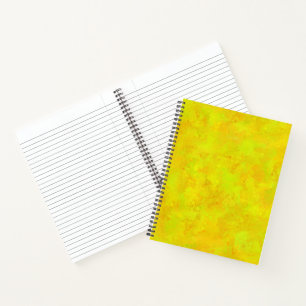 Gelborange Abstraktes Muster Notizbuch
