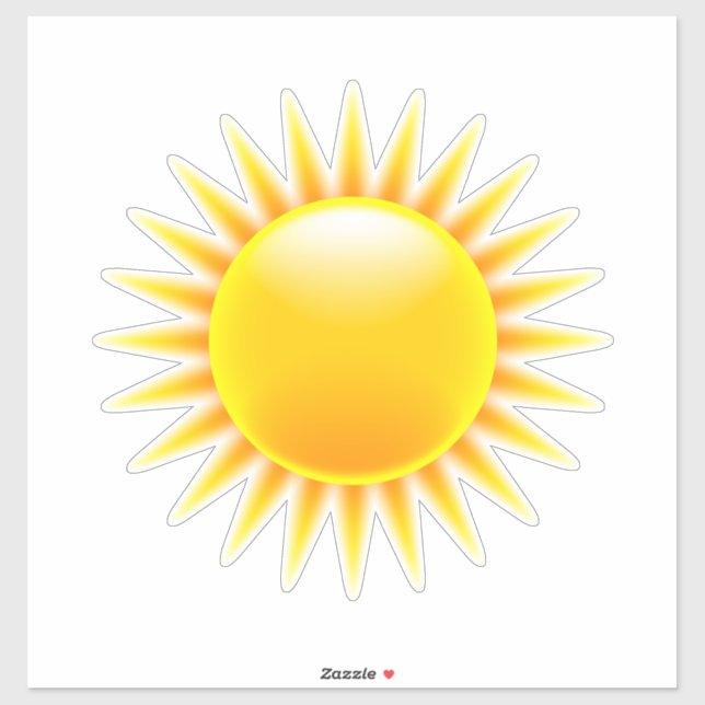 Gelborange Aufkleber (Blatt)