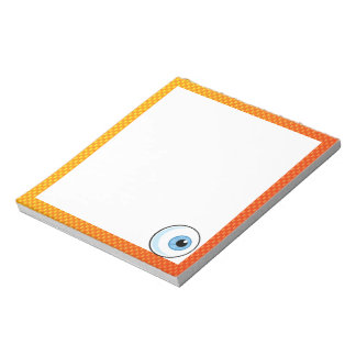 Gelborange Eyeball Notizblock