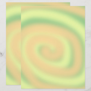 Gelborange grüne Paste Swirk Scrapbook Paper