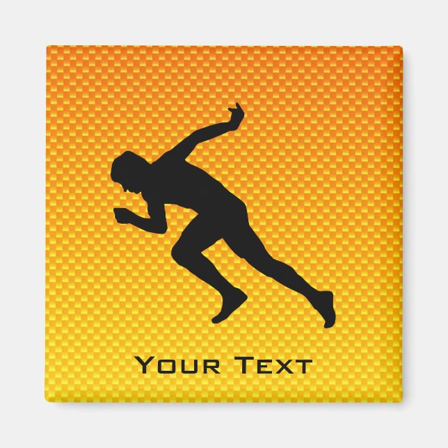 Gelborange Laufen Magnet (Vorne)