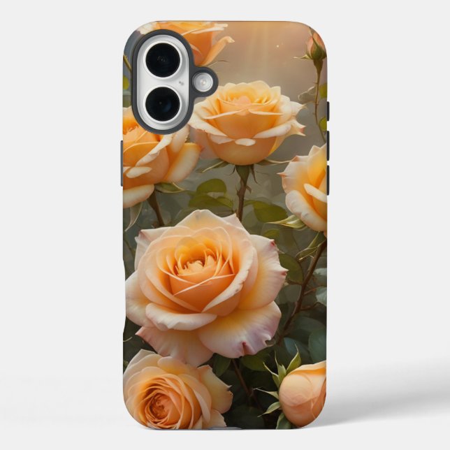 Gelborange Rose Case-Mate iPhone Hülle (Rückseite)