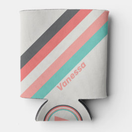 Gelborange Streifen mit Namen Dosenkühler