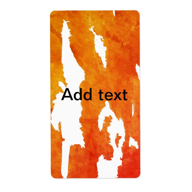 Gelborange Wasserfarbe abstrakte Textanstriche hin (Vorne)