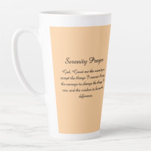 Gelborangenes Engel Serenity Gebet Latte Tasse