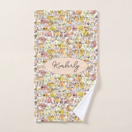 Gelbpastellfrau Handtuch