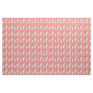 Gelbpferde mit Rose Stoff