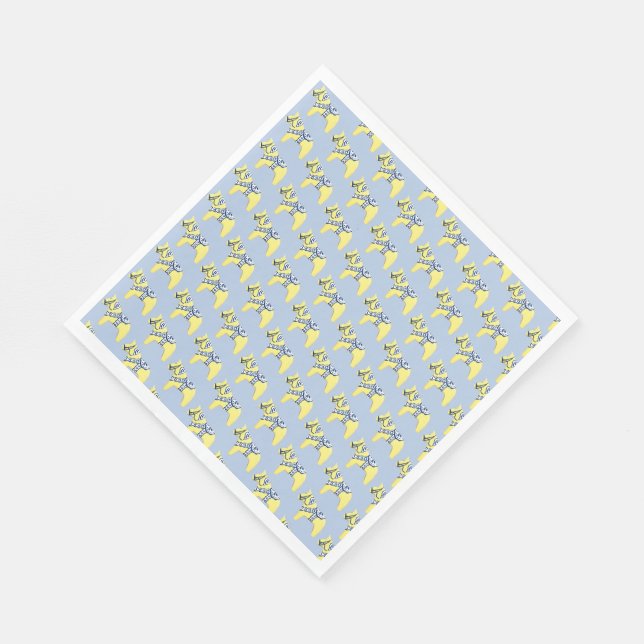 Gelbpferde Serviette (Ecke)