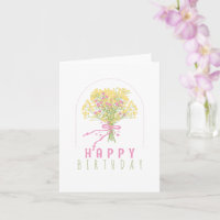 Gelbpinke Blume zum Geburtstag