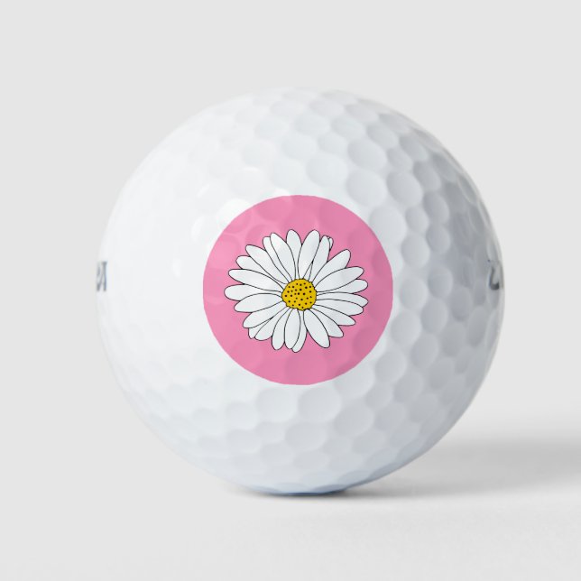 Gelbpinke und weiße Daisy Golfball (Vorderseite)
