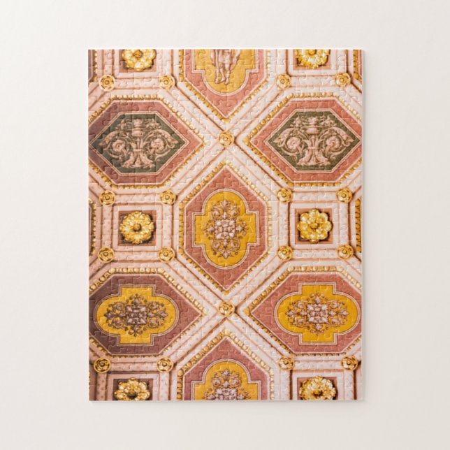 Gelbpinke ungarische Abstrakte Decke Puzzle (Vertikal)