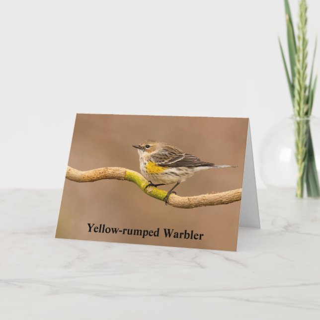 Gelbraupe Dankeskarte (Vorderseite)