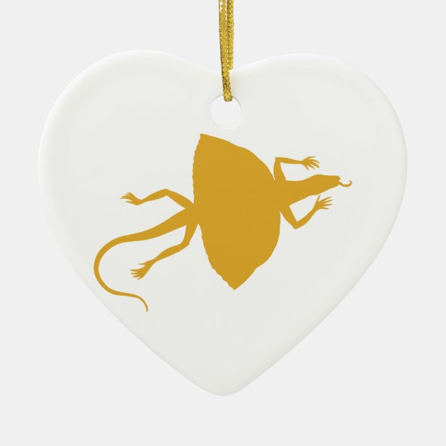 Gelbreptil Keramik Ornament (Vorne)