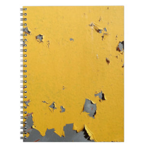 Gelbrisches Metall: schmutzige Textur. Notizblock