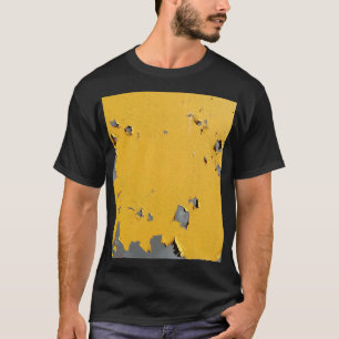 Gelbrisches Metall: schmutzige Textur. T-Shirt