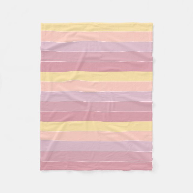 Gelbrosa Lila gestrichene moderne Vorlage Fleecedecke (Vorderseite)