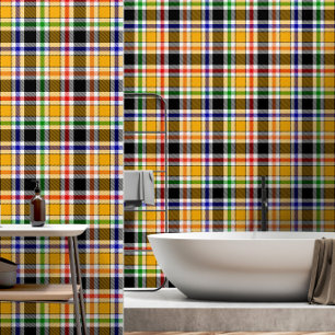 Gelbschwarzer Multicolor Flannel Kariert Tartan Tapete