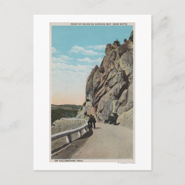 Gelbstein, Sportler, Altes Auto, in der Nähe Postkarte (Vorderseite)