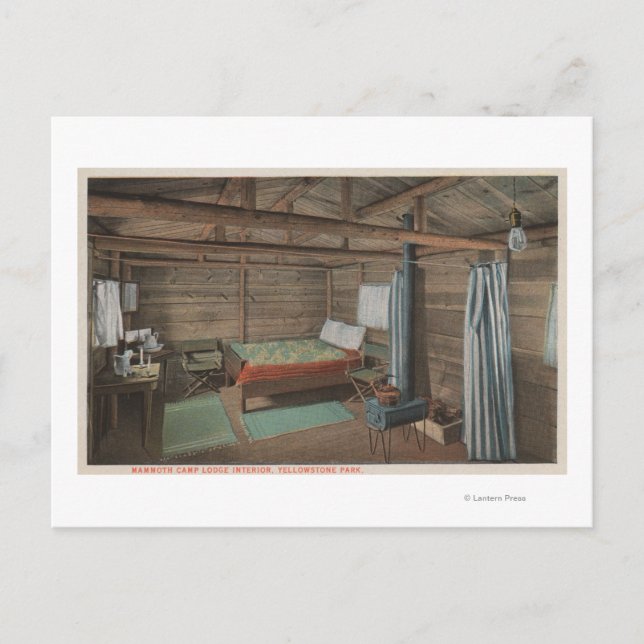 Gelbstein, Vorderansicht des Mammoth Camp Postkarte (Vorderseite)