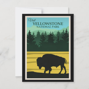 Gelbstein, wyoming Travel Poster Postkarte