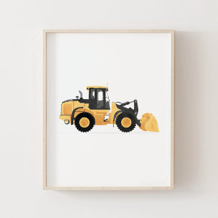 Gelbstirn-Lader-Bau Fahrzeugdekoration Poster